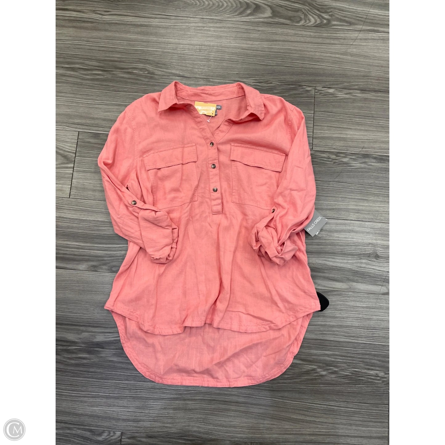 Top Long Sleeve By Falls Creek In Pink, Size: L