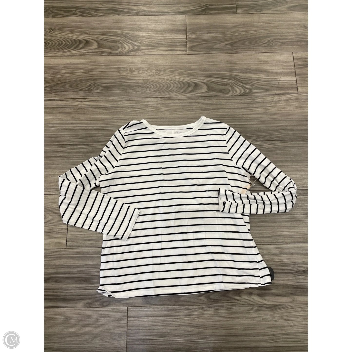 Top Long Sleeve By Ana In Striped Pattern, Size: Xl