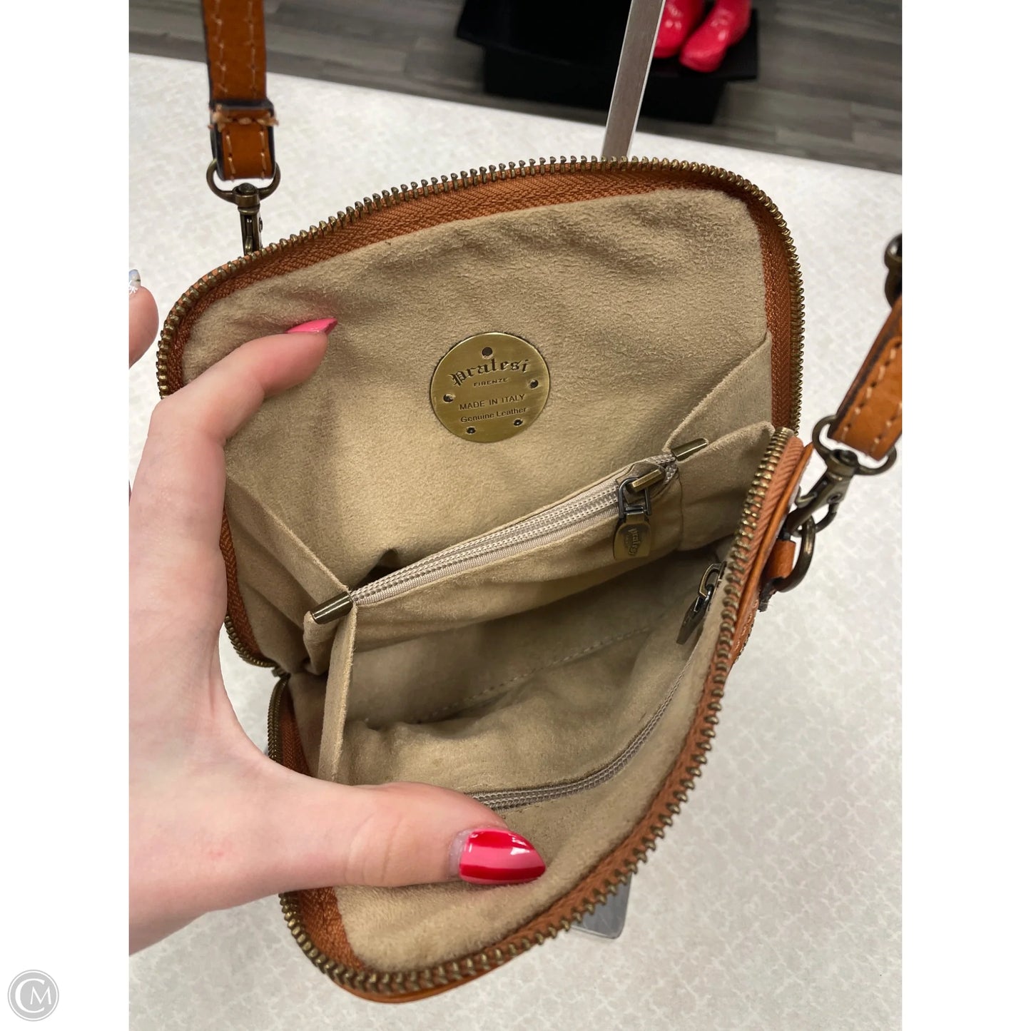Crossbody Leather By Clothes Mentor, Size: Small