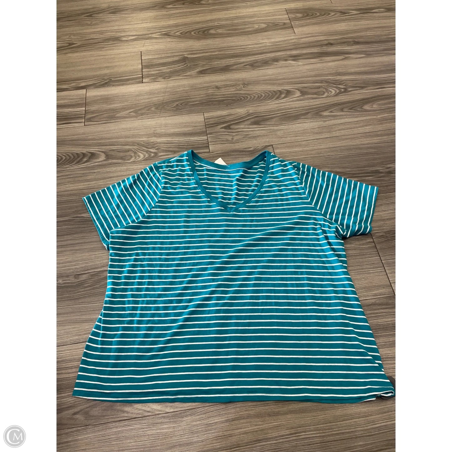 Top Short Sleeve By Lane Bryant In Teal, Size: 2x