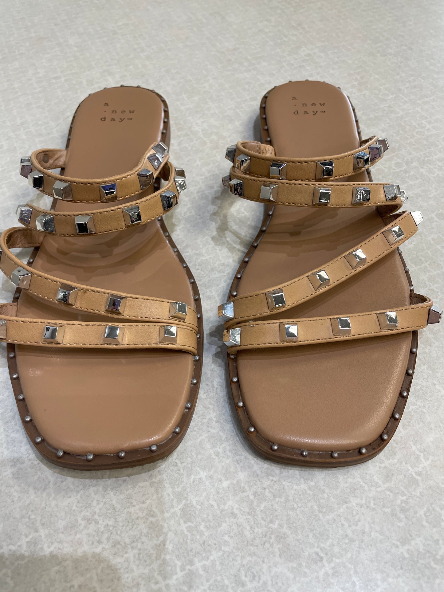 Sandals Flats By A New Day In Tan, Size: 7.5