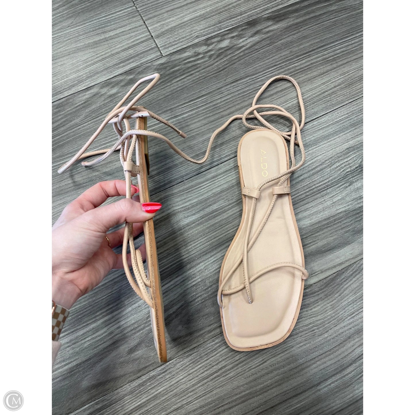 Sandals Flats By Aldo In Tan, Size: 8