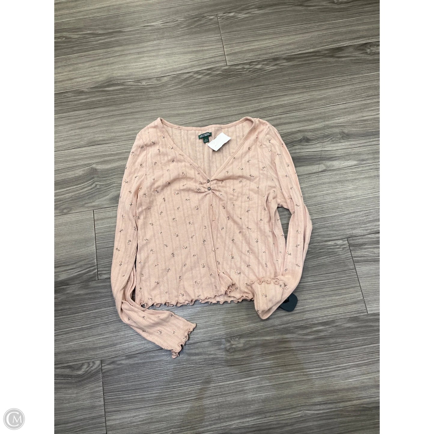 Top Long Sleeve By Wild Fable In Pink, Size: Xl