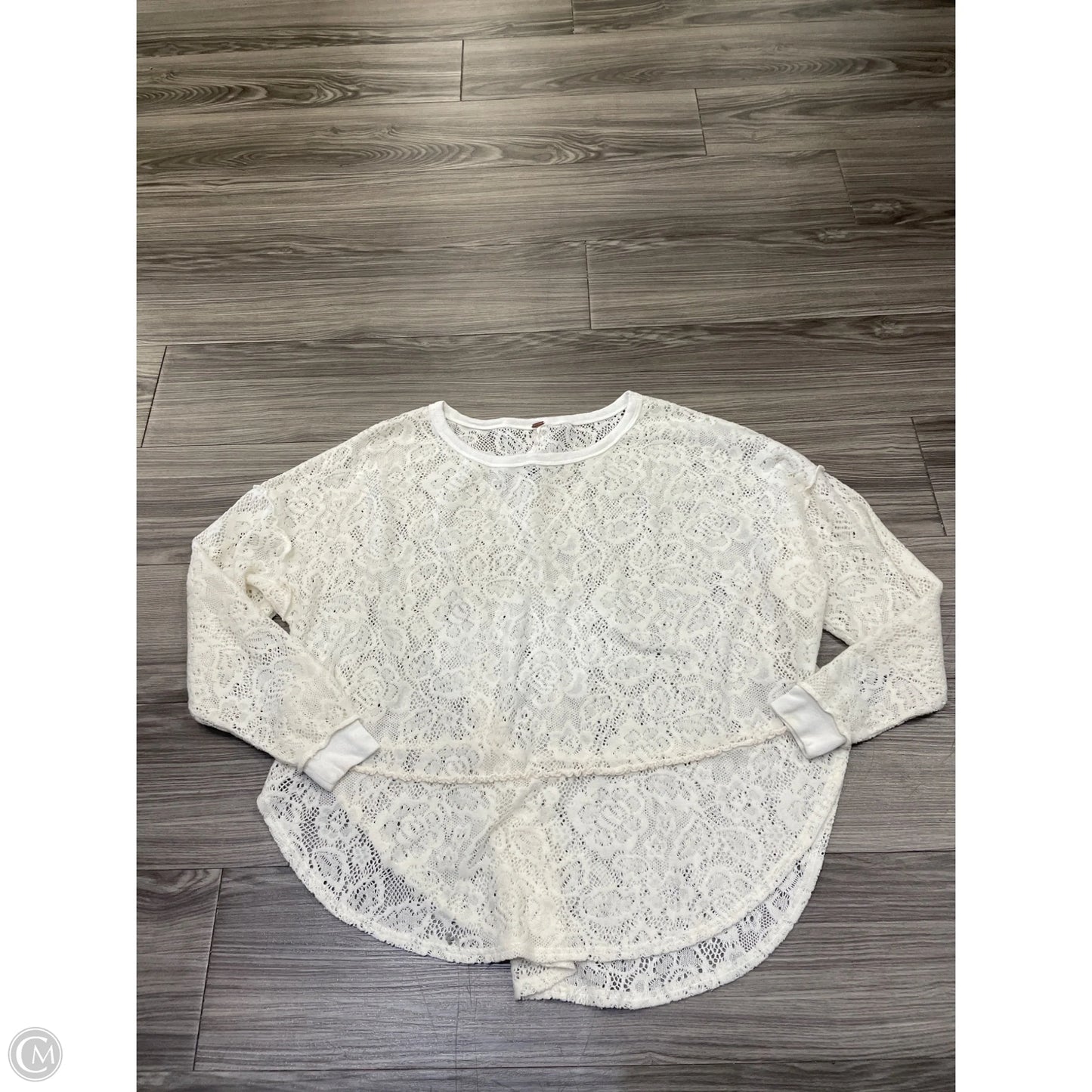 Top Long Sleeve By Free People In Cream, Size: M