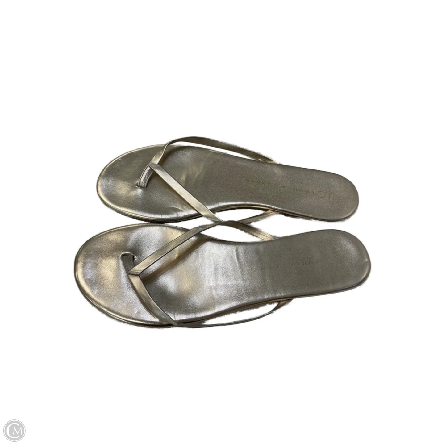 Sandals Flip Flops By Lc Lauren Conrad In Gold, Size: 8