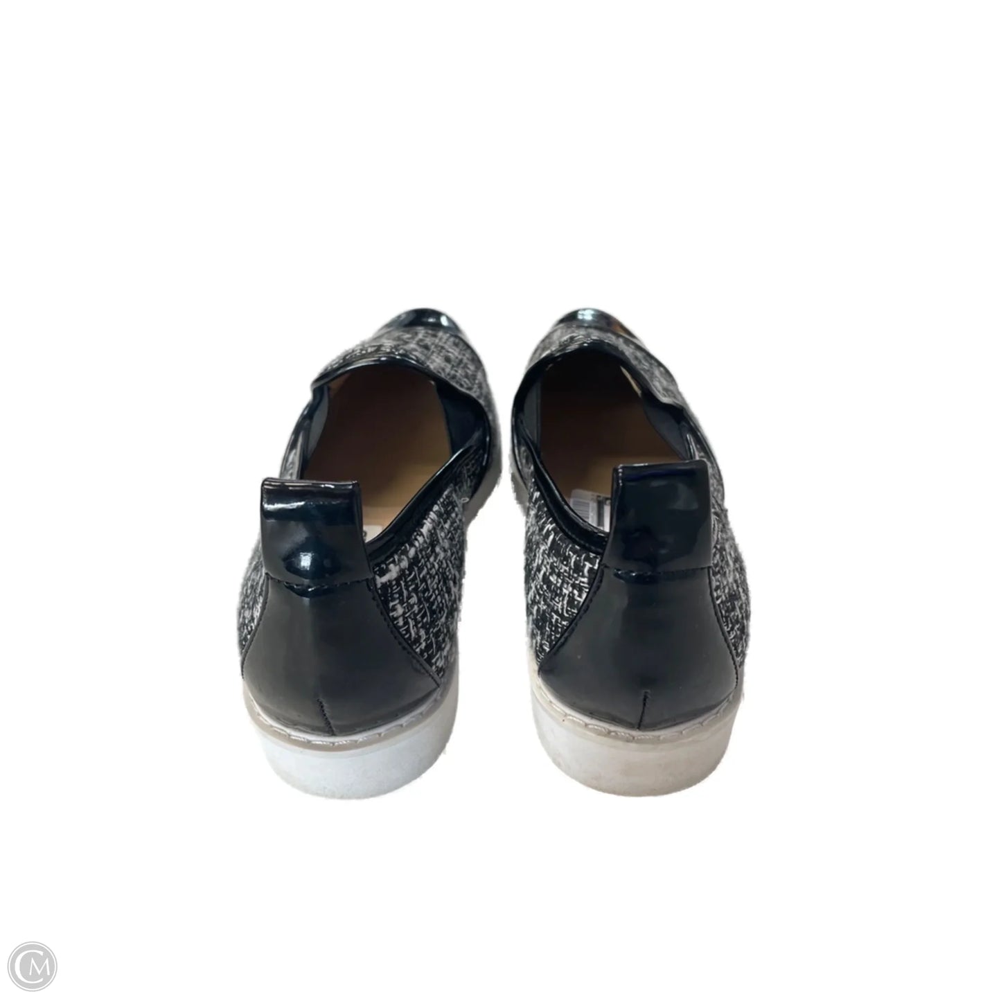 Sandals Flats By Karl Lagerfeld In Black & White, Size: 7