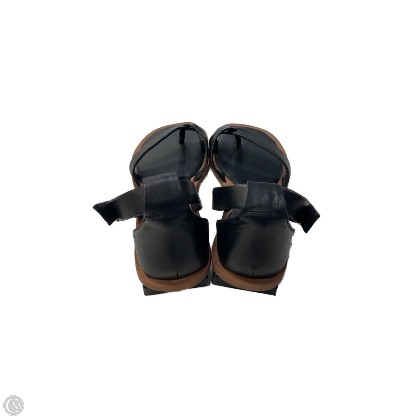 Sandals Heels Block By Franco Sarto In Black & Brown, Size: 8