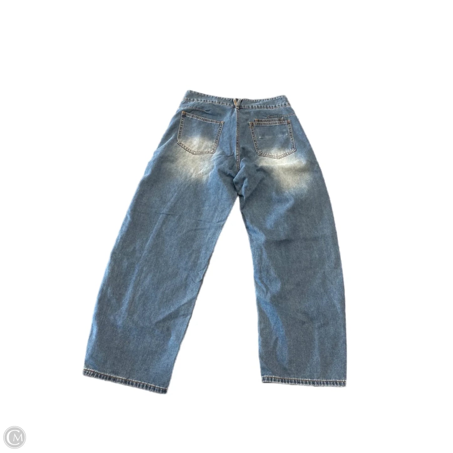 Jeans Wide Leg By Shein In Blue, Size: 10