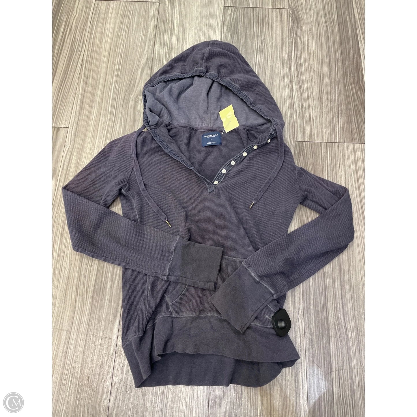 Top Long Sleeve Basic By American Eagle In Blue, Size: L