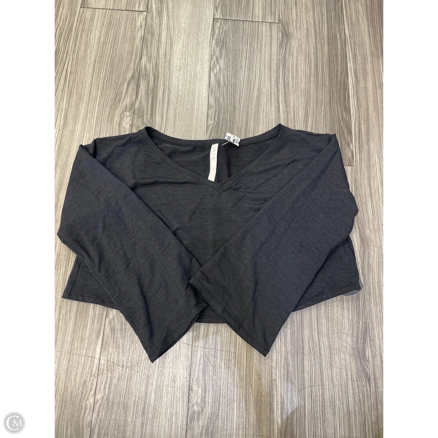 Athletic Top Long Sleeve Crewneck By Lululemon In Grey, Size: L
