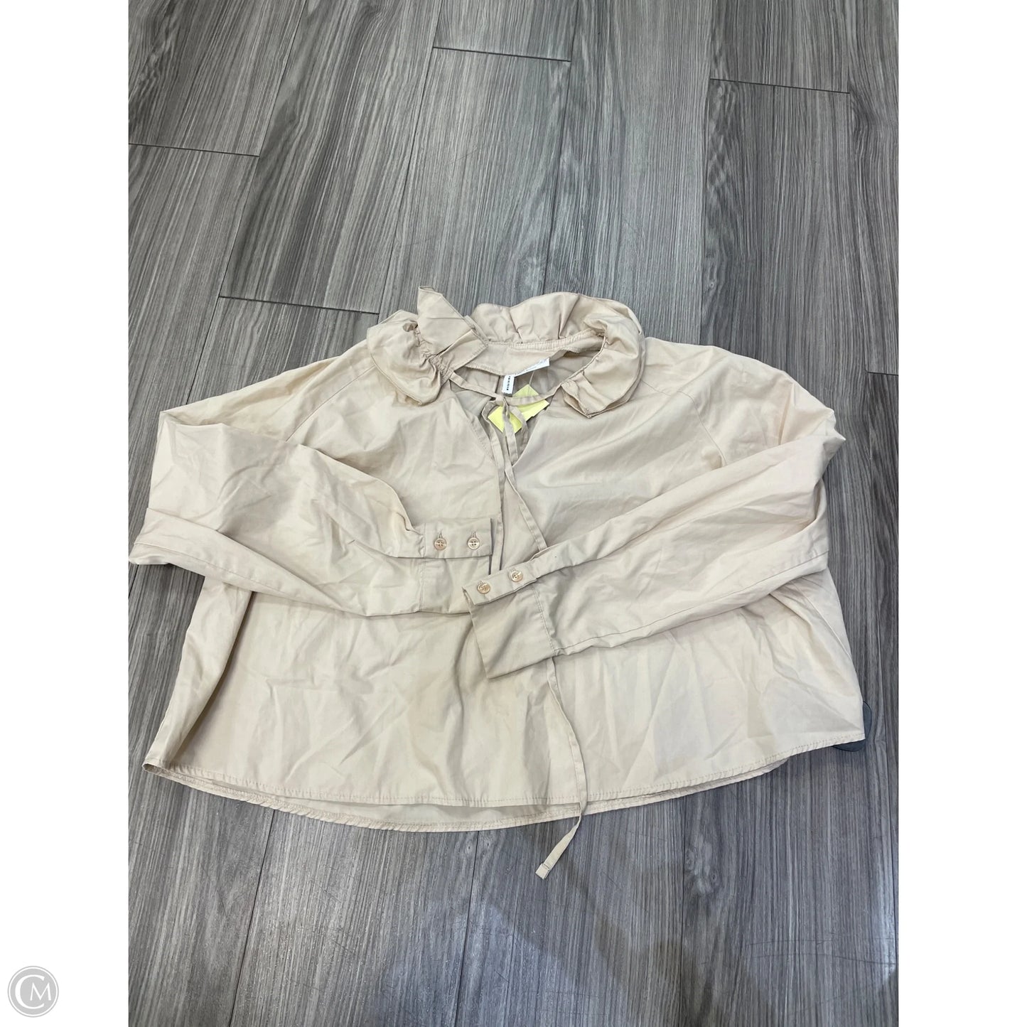 Top Long Sleeve Basic By Asos In Cream, Size: S