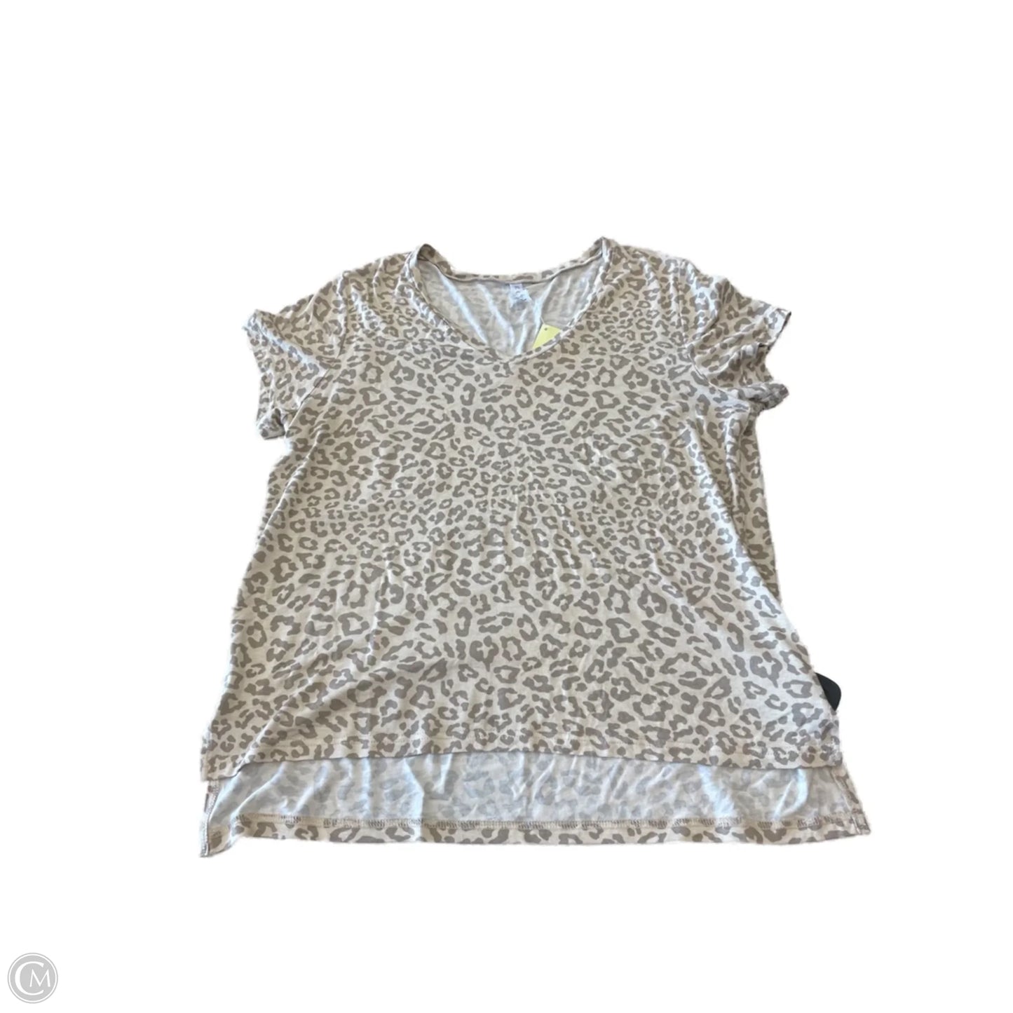 Top Short Sleeve Basic By Clothes Mentor In Animal Print, Size: L