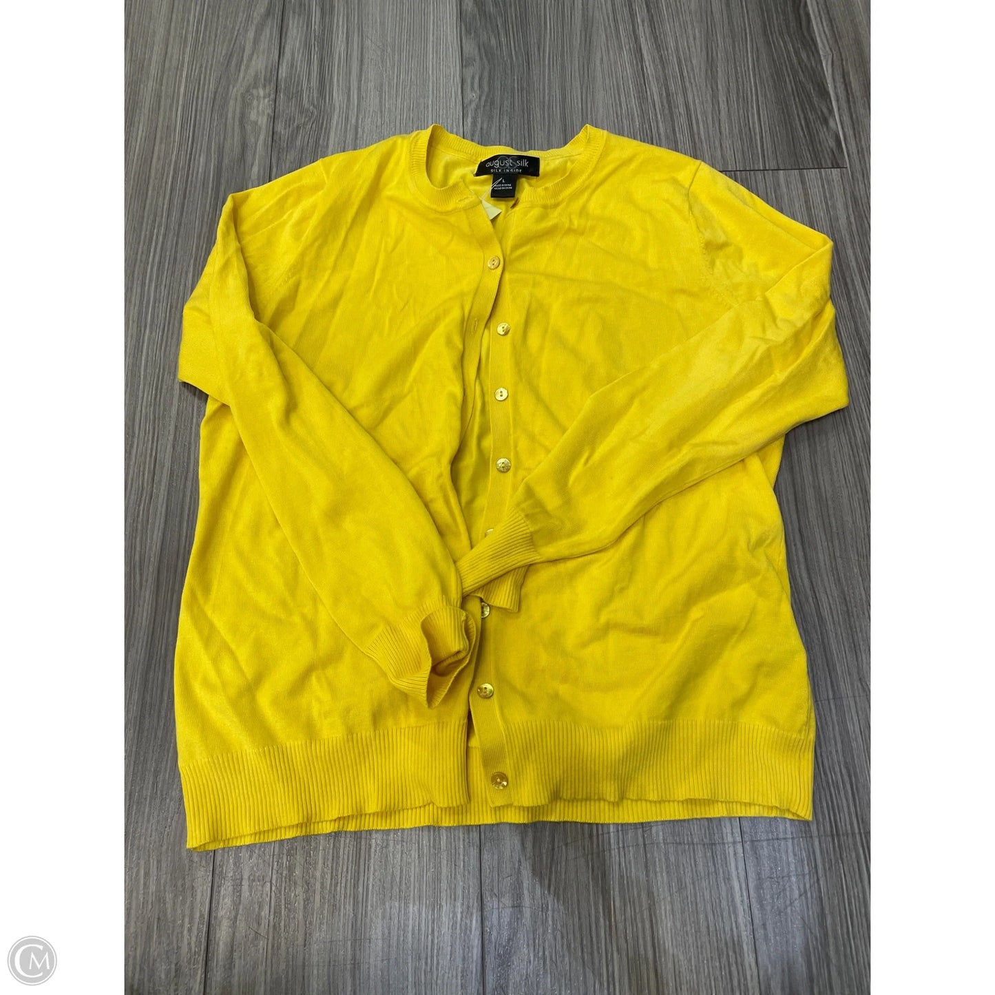 Cardigan By August Silk In Yellow, Size: L