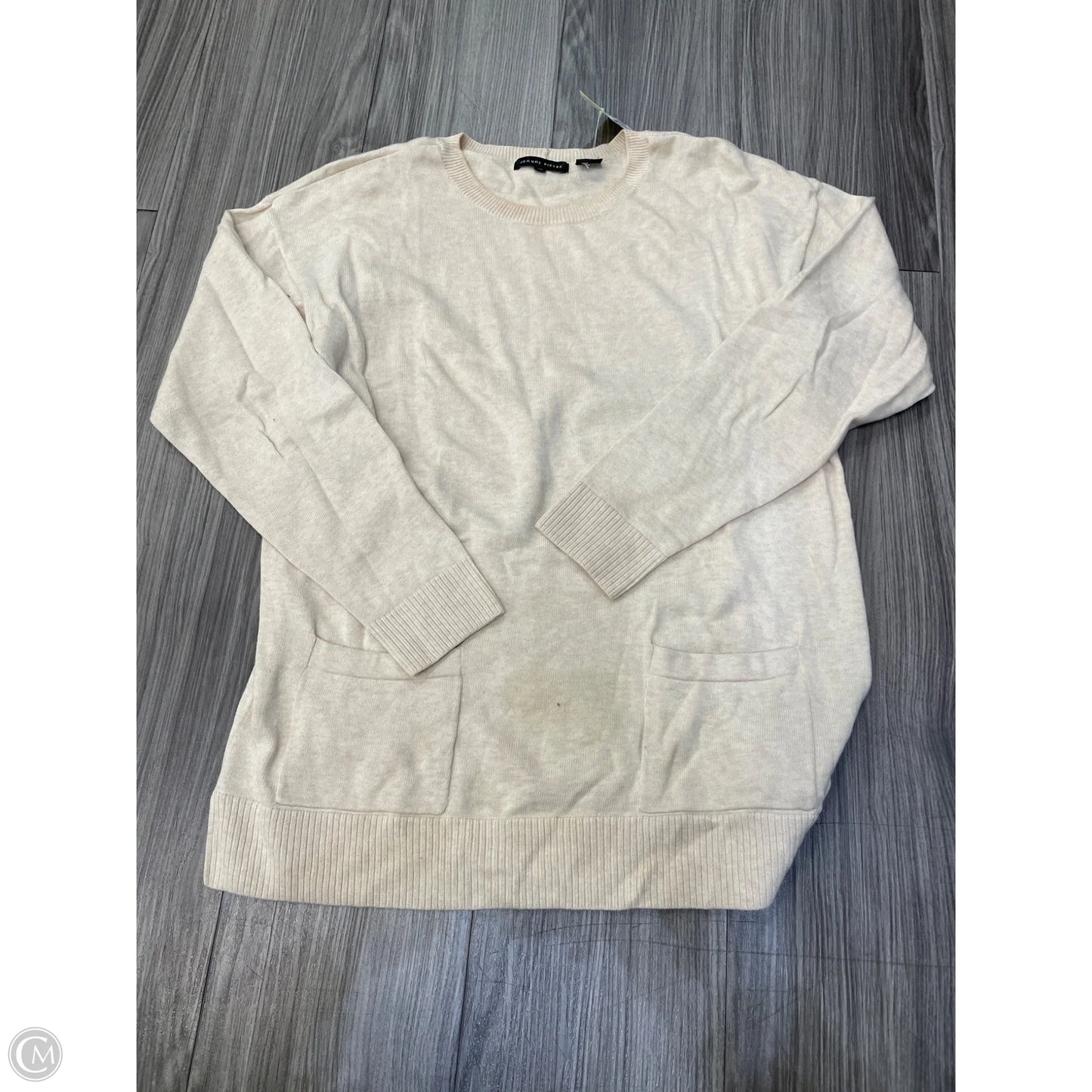Sweater By Jeanne Pierre In Cream, Size: M