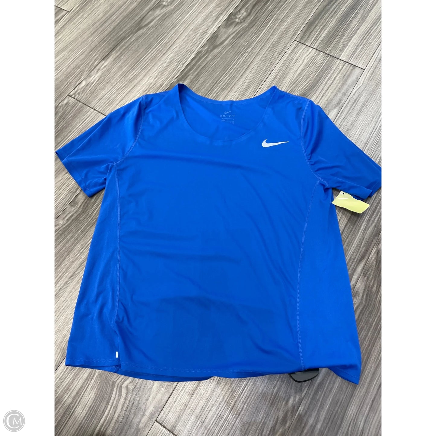 Athletic Top Short Sleeve By Nike In Blue, Size: M