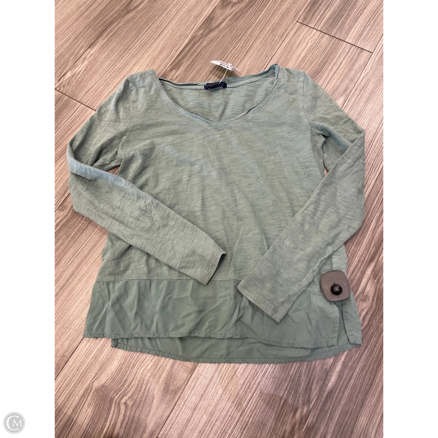 Top Long Sleeve Basic By Gap In Teal, Size: Xs