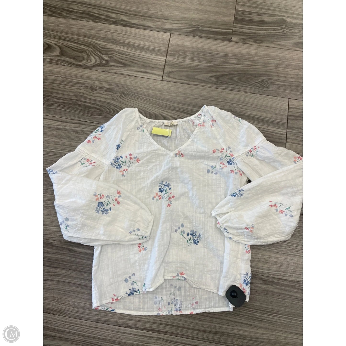 Top Long Sleeve Basic By Ana In White, Size: S