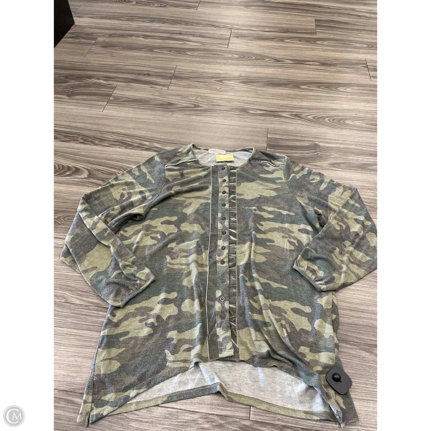 Top Long Sleeve Basic By Clothes Mentor In Camouflage Print, Size: Xxl
