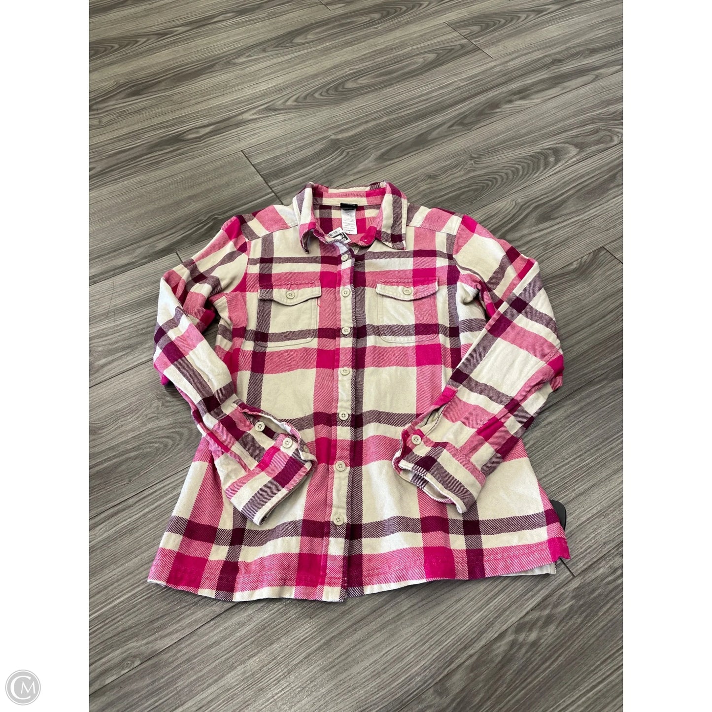 Top Long Sleeve Basic By Patagonia In Plaid Pattern, Size: 6