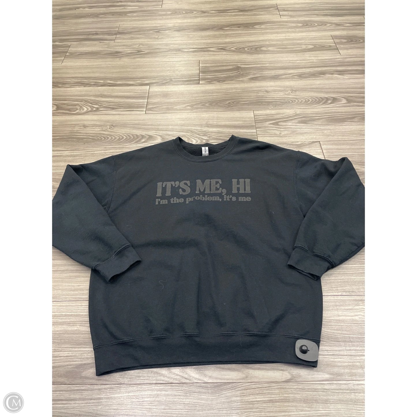Sweatshirt Crewneck By Gildan In Black, Size: L