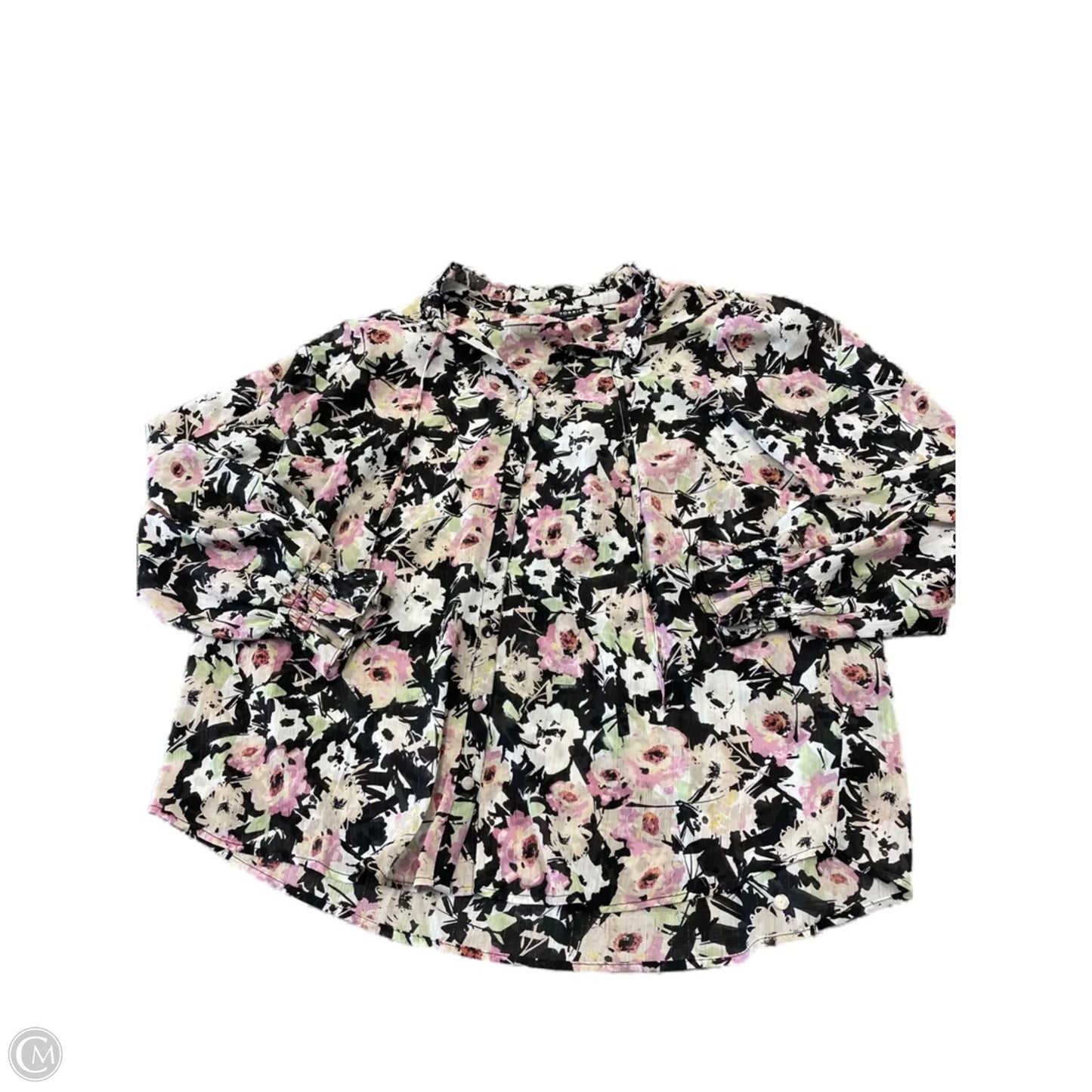 Top Long Sleeve By Torrid In Floral Print, Size: 1x