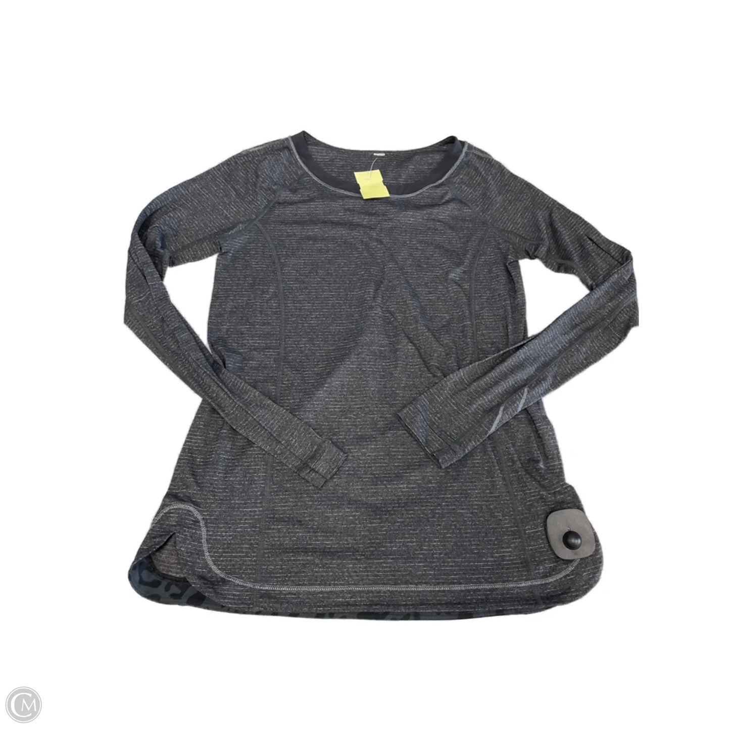 Athletic Top Long Sleeve Collar By Lululemon In Grey, Size: S