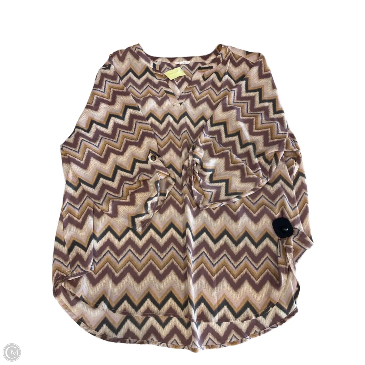 Top Long Sleeve By Maurices In Tan, Size: 3x