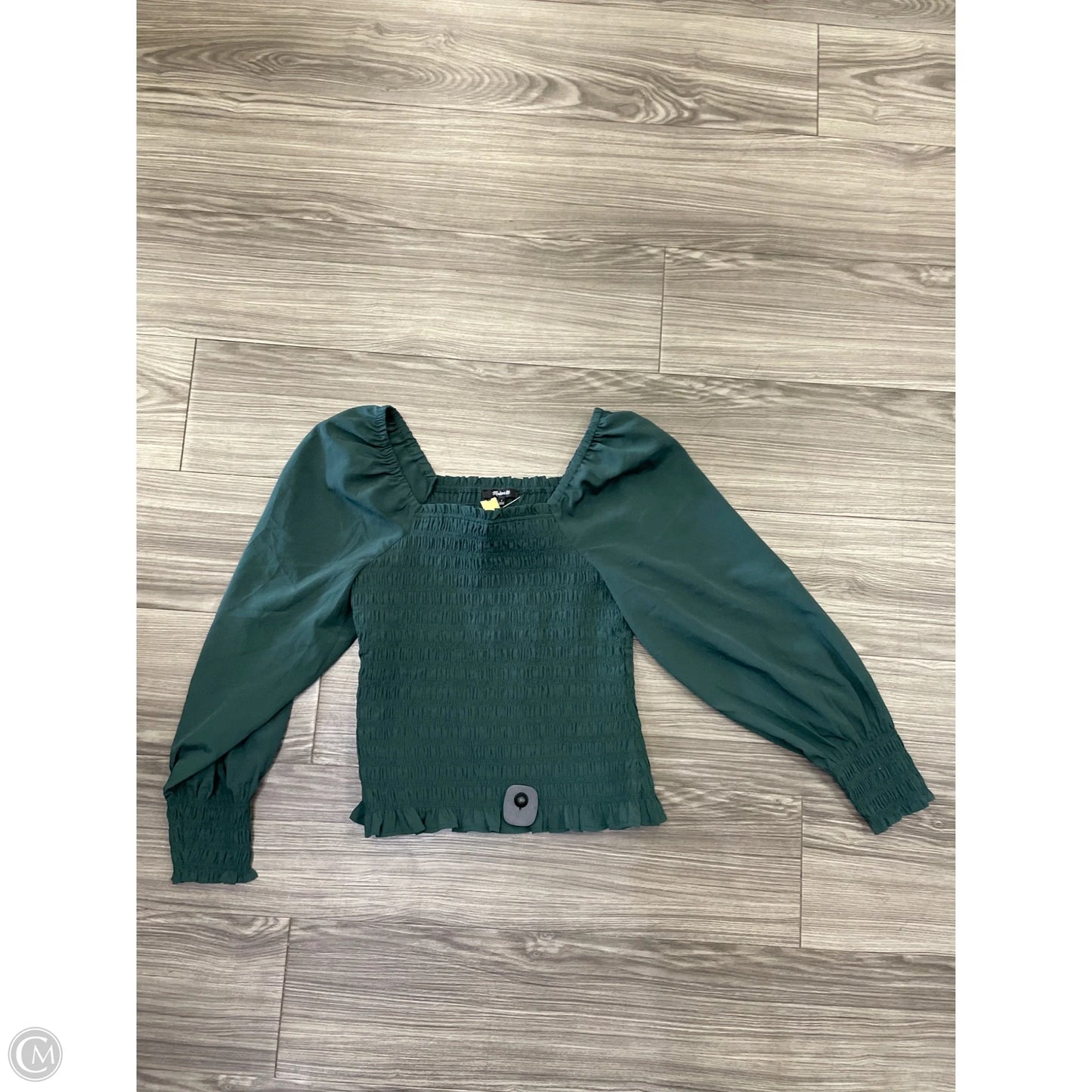 Top Long Sleeve By Madewell In Green, Size: S