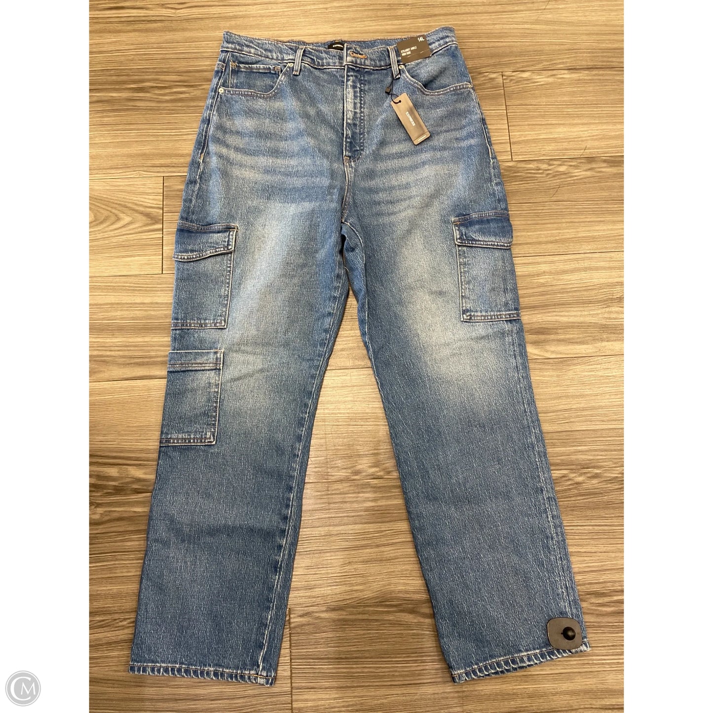 Jeans Wide Leg By Express In Blue, Size: 14l