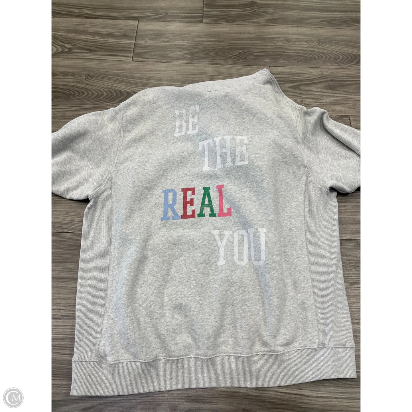 Sweatshirt Hoodie By Aerie In Grey, Size: L