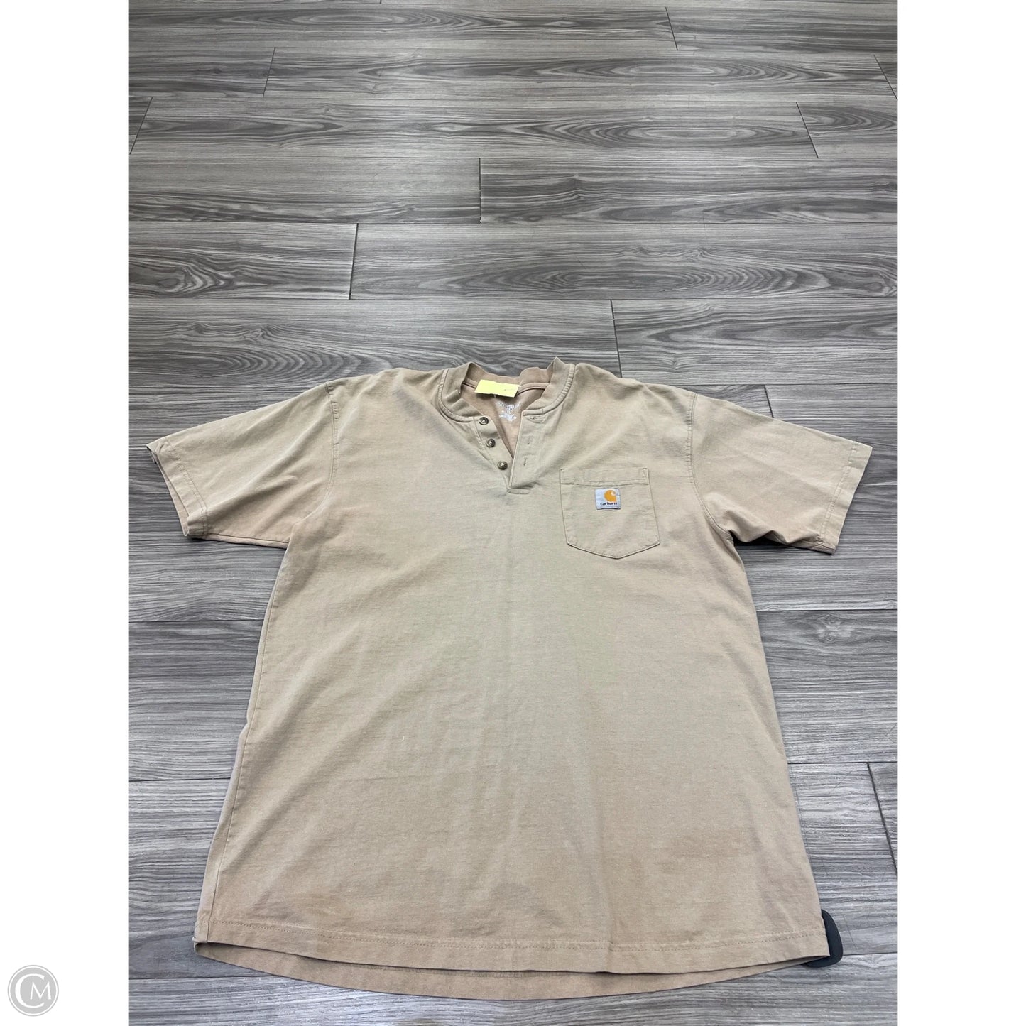 Top Short Sleeve By Carhartt In Brown, Size: L
