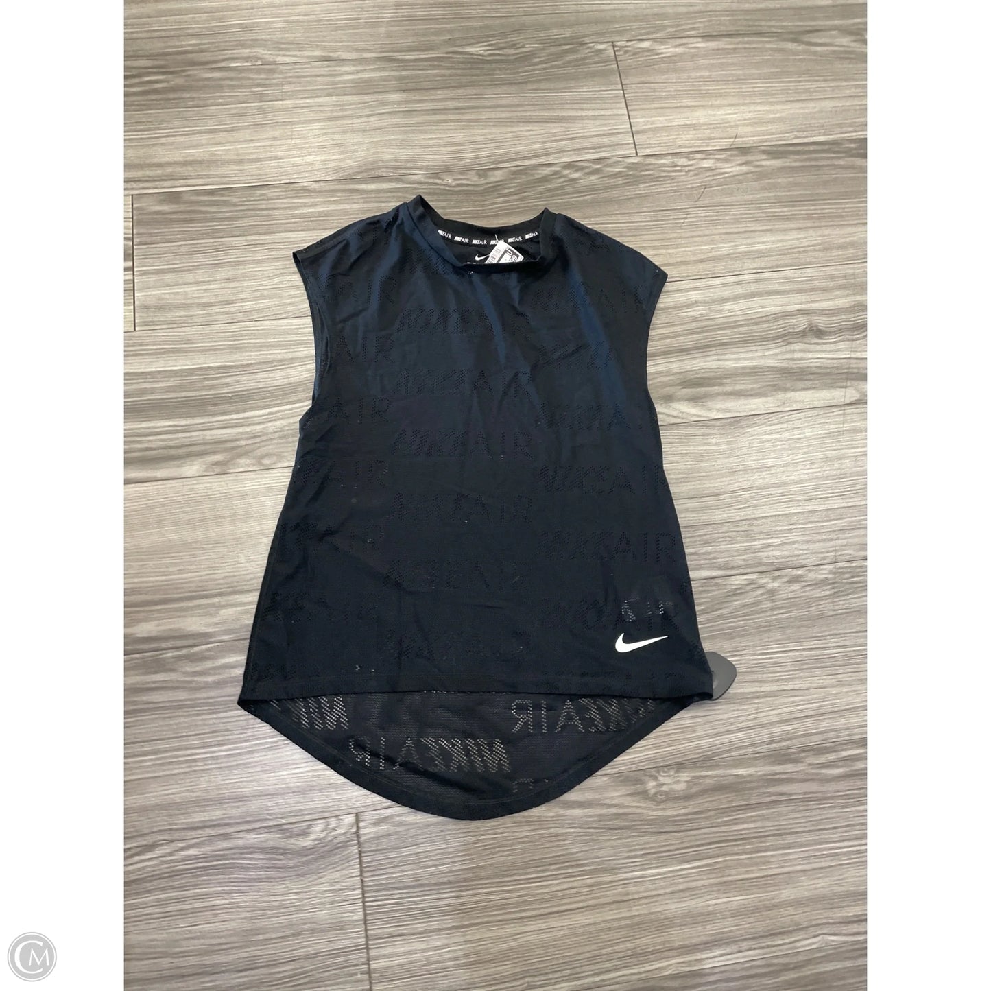 Athletic Top Short Sleeve By Nike In Black, Size: S