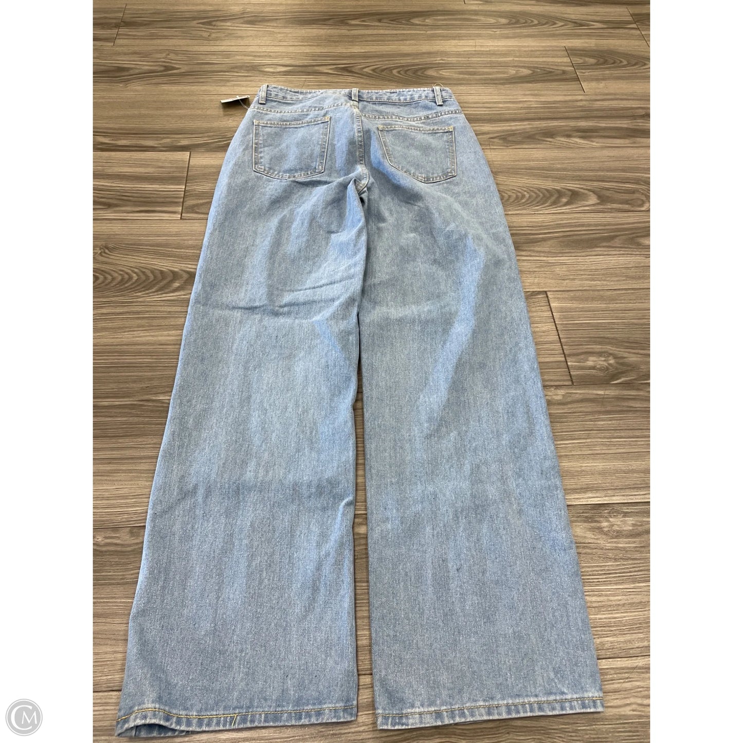 Jeans Wide Leg By Pretty Little Thing In Blue, Size: 8