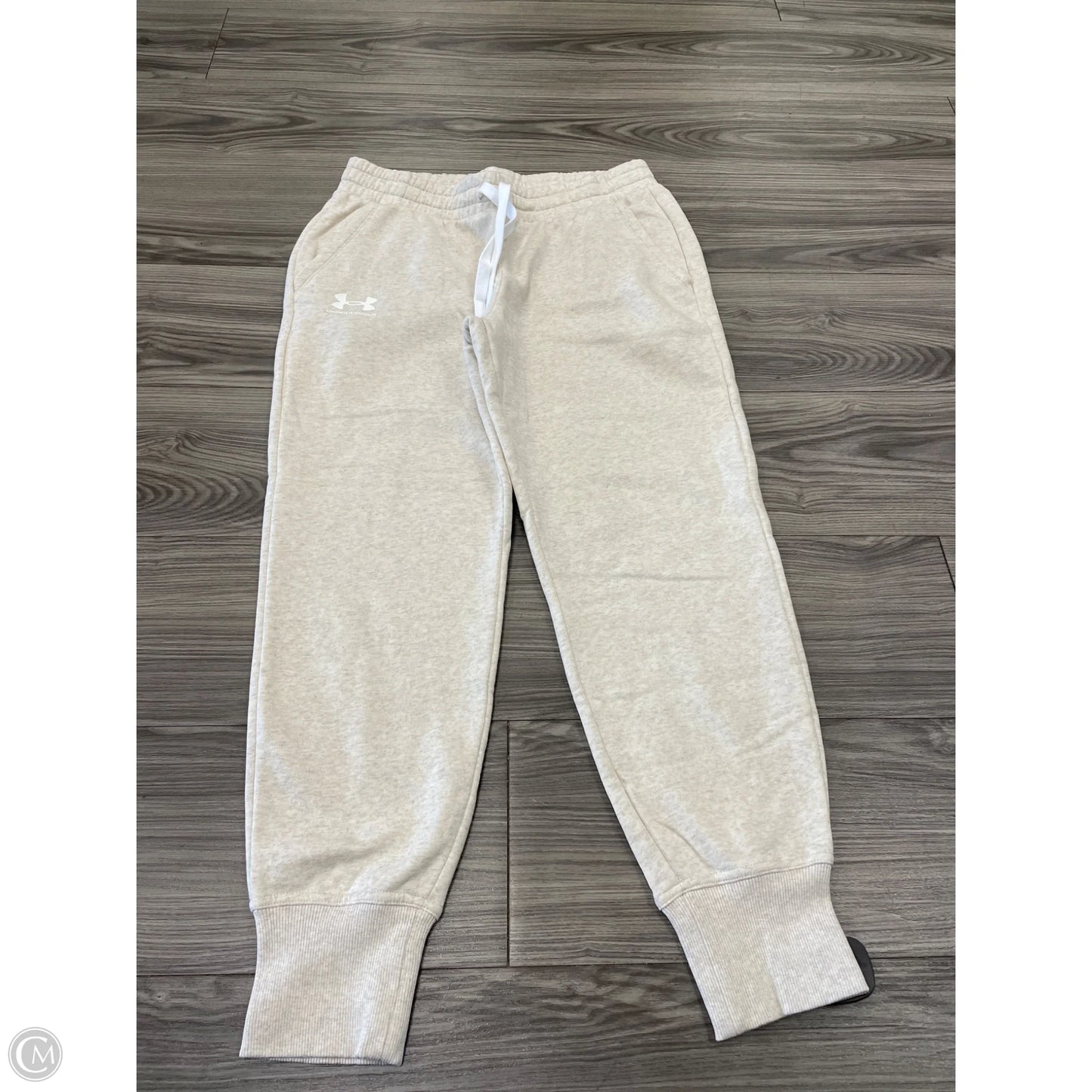 Athletic Pants By Under Armour In Cream, Size: M