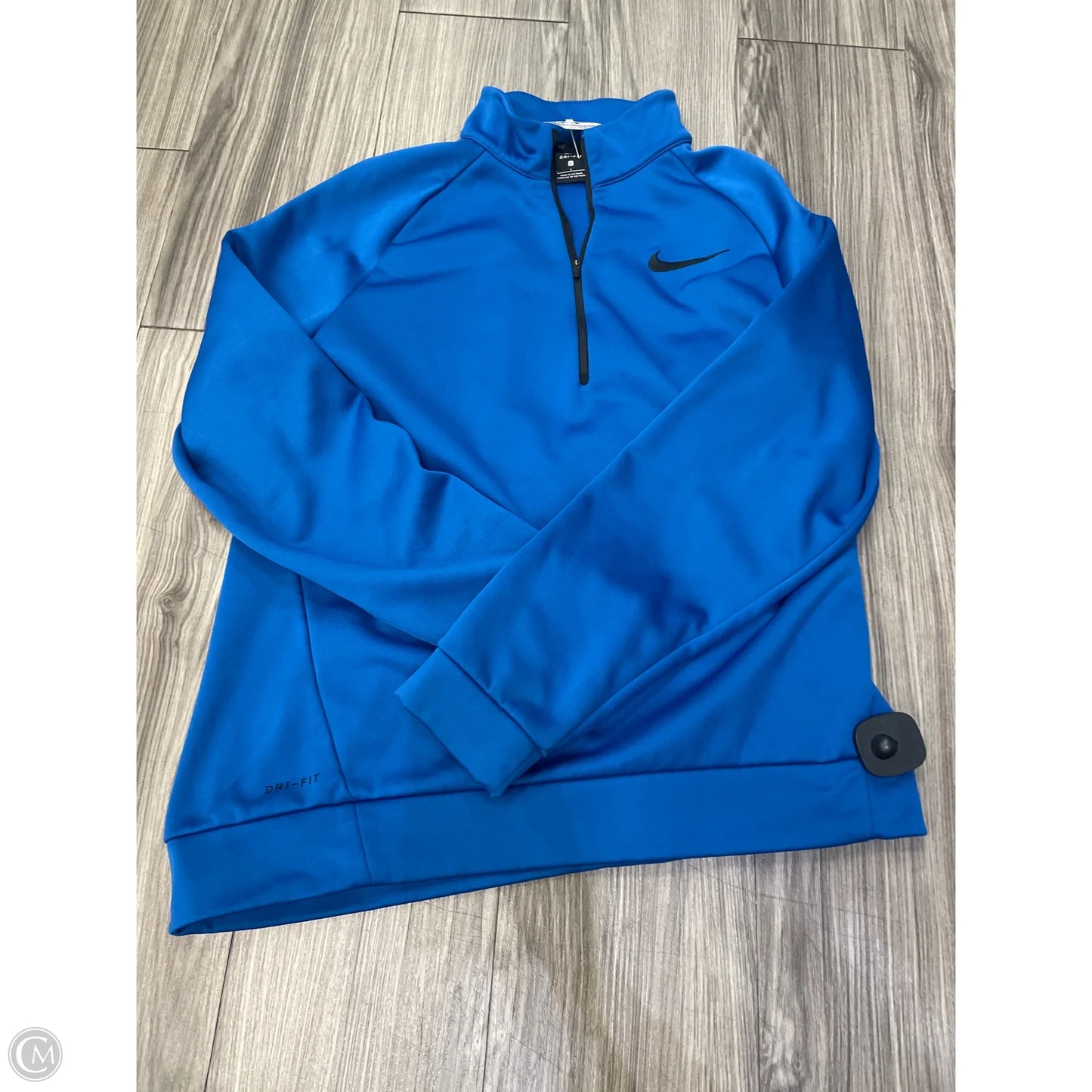 Athletic Sweatshirt Collar By Nike In Blue, Size: L