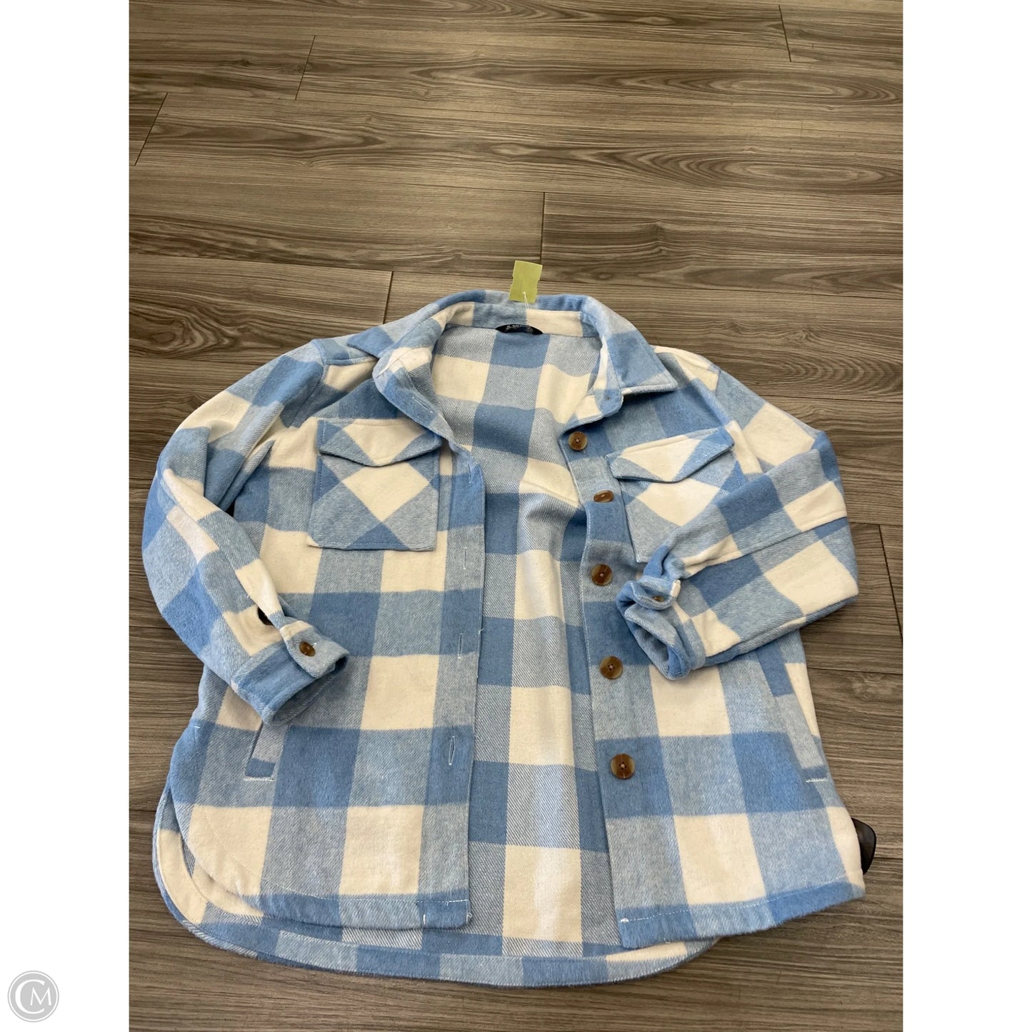 Jacket Other By Members Mark In Plaid Pattern, Size: S