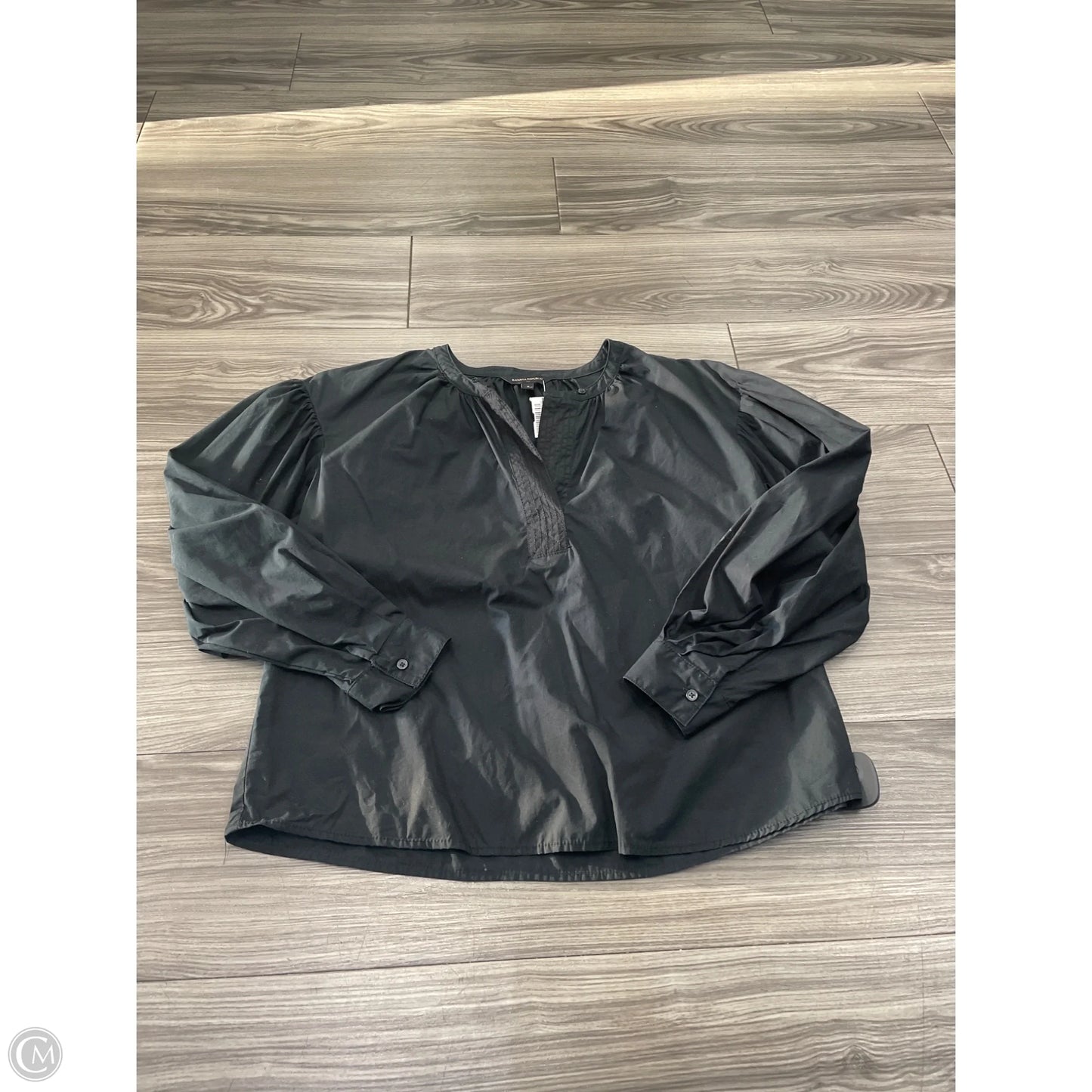 Top Long Sleeve By Banana Republic In Black, Size: S