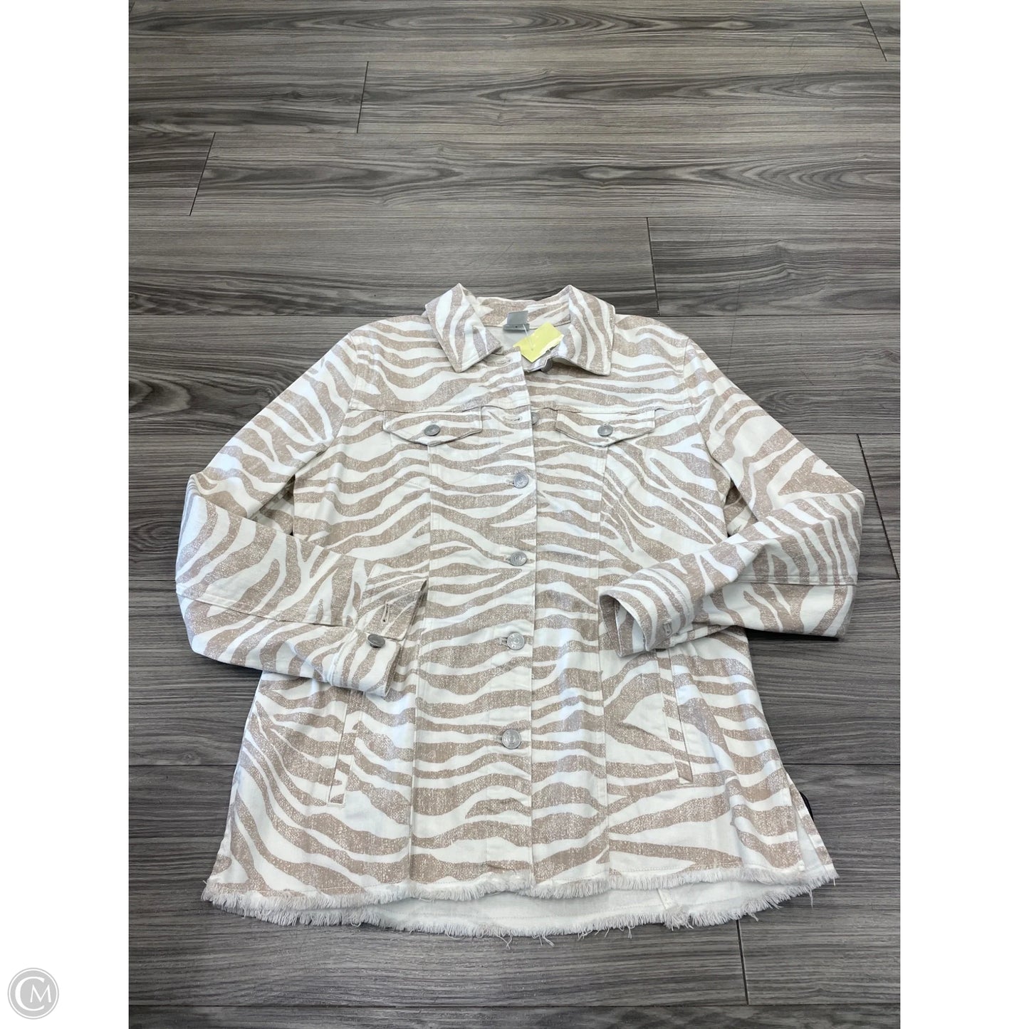 Jacket Other By Chicos In Zebra Print, Size: L