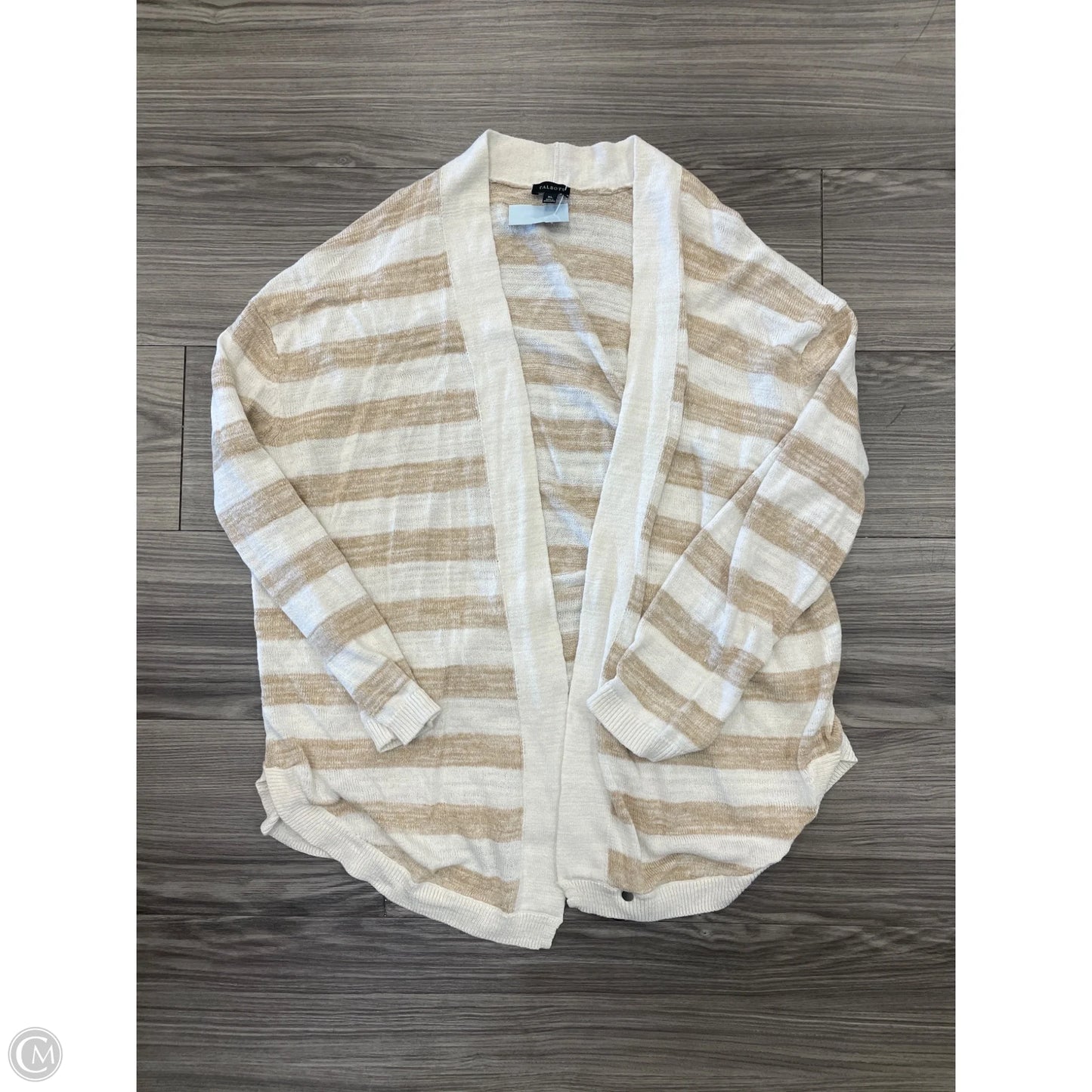 Cardigan By Talbots In Striped Pattern, Size: Xl