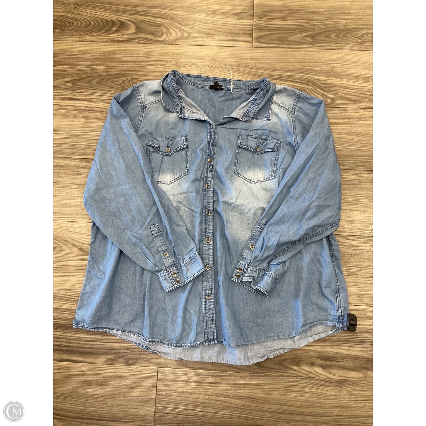 Top Long Sleeve By Torrid In Blue, Size: 3x