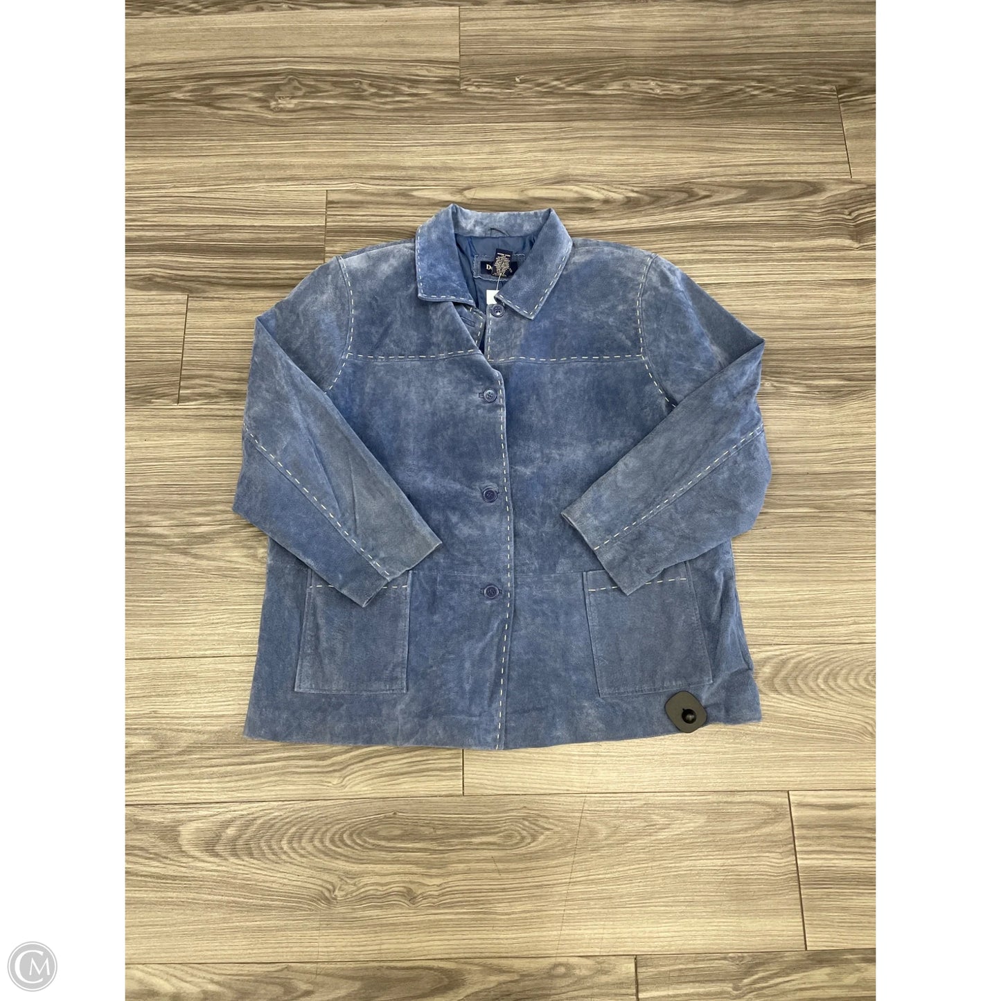 Jacket Other By Denim And Company In Blue, Size: 1x
