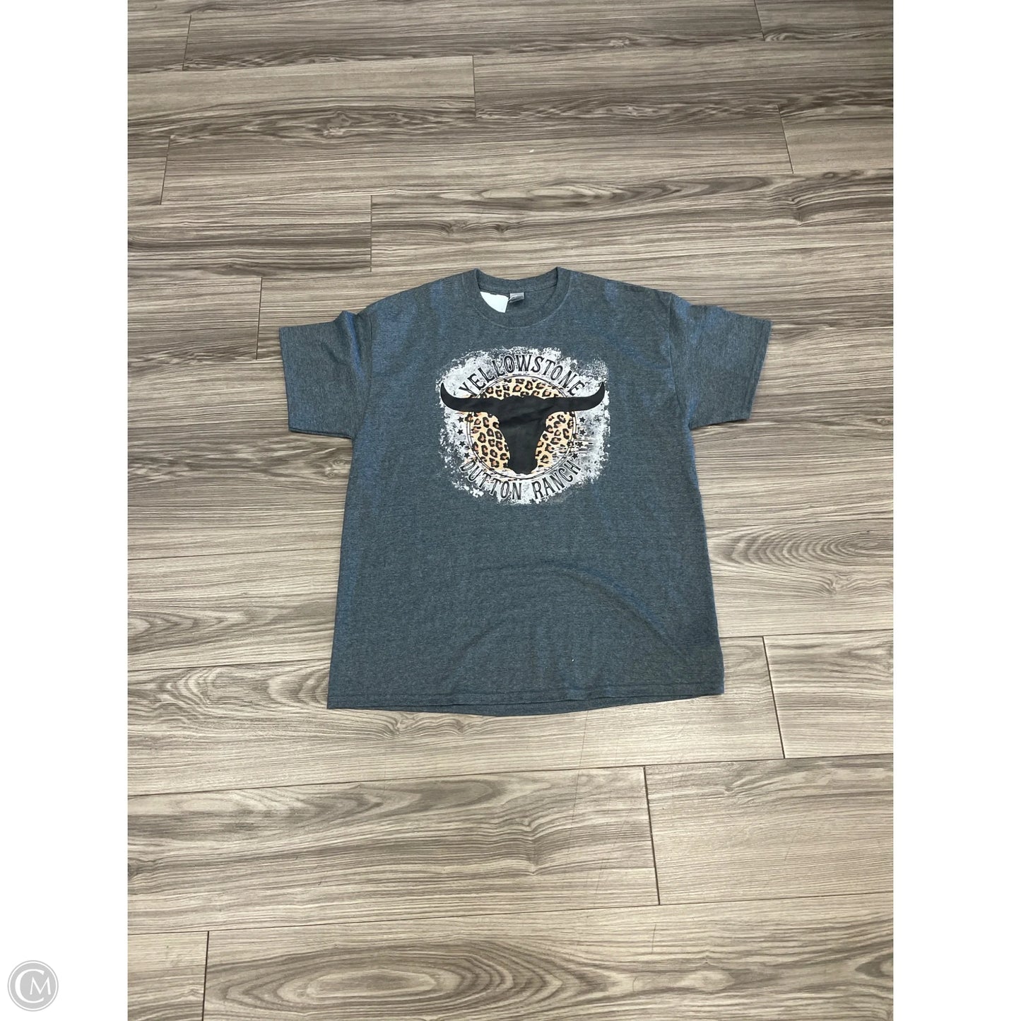 Top Short Sleeve By Gildan In Grey, Size: Xl