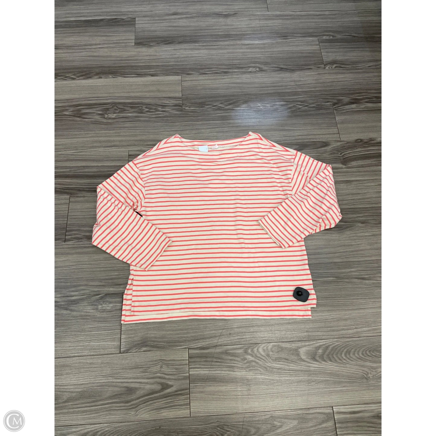 Top Long Sleeve By Gap In Striped Pattern, Size: L