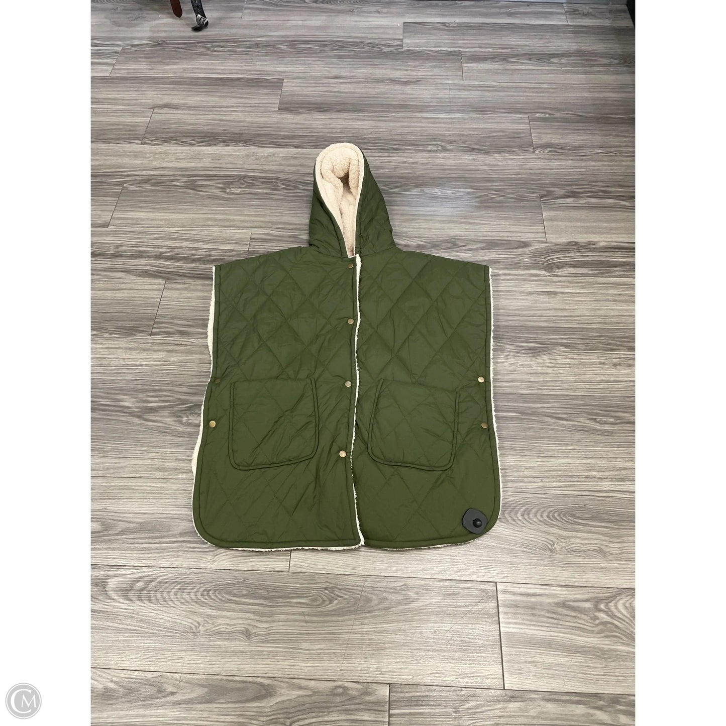 Coat Faux Fur & Sherpa By Natural Life In Green, Size: M