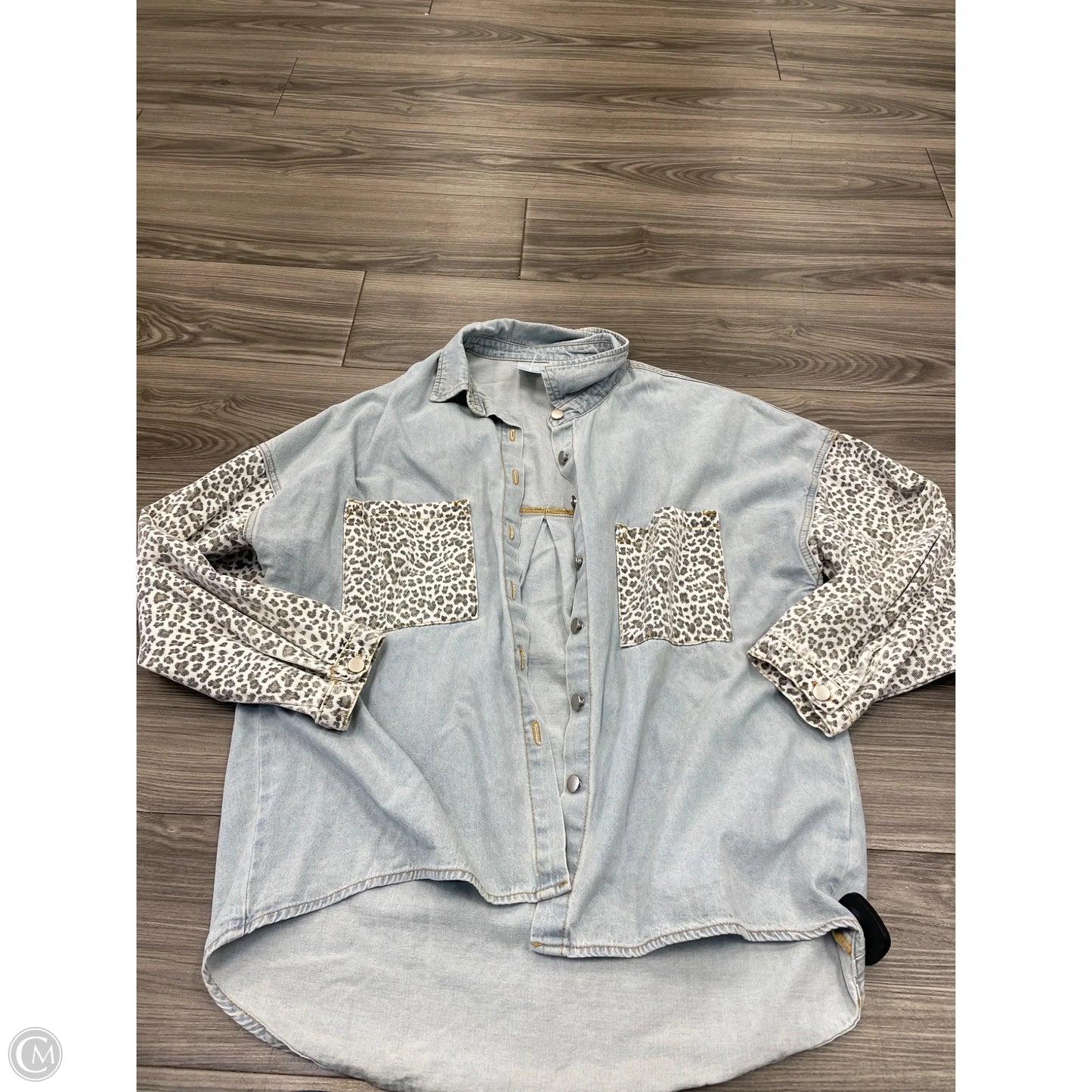 Jacket Denim By Clothes Mentor In Blue, Size: M