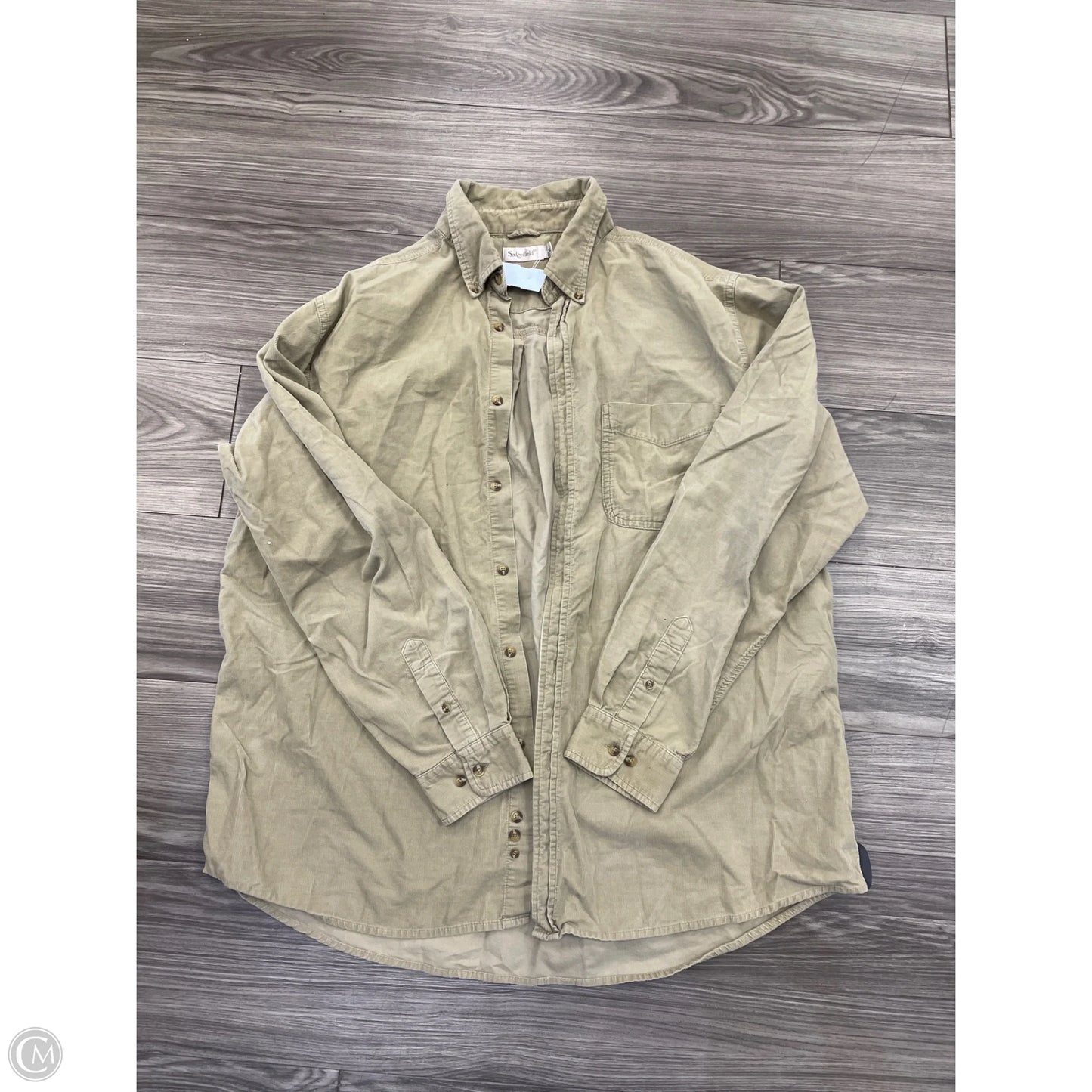Top Long Sleeve By Clothes Mentor In Tan, Size: Xl