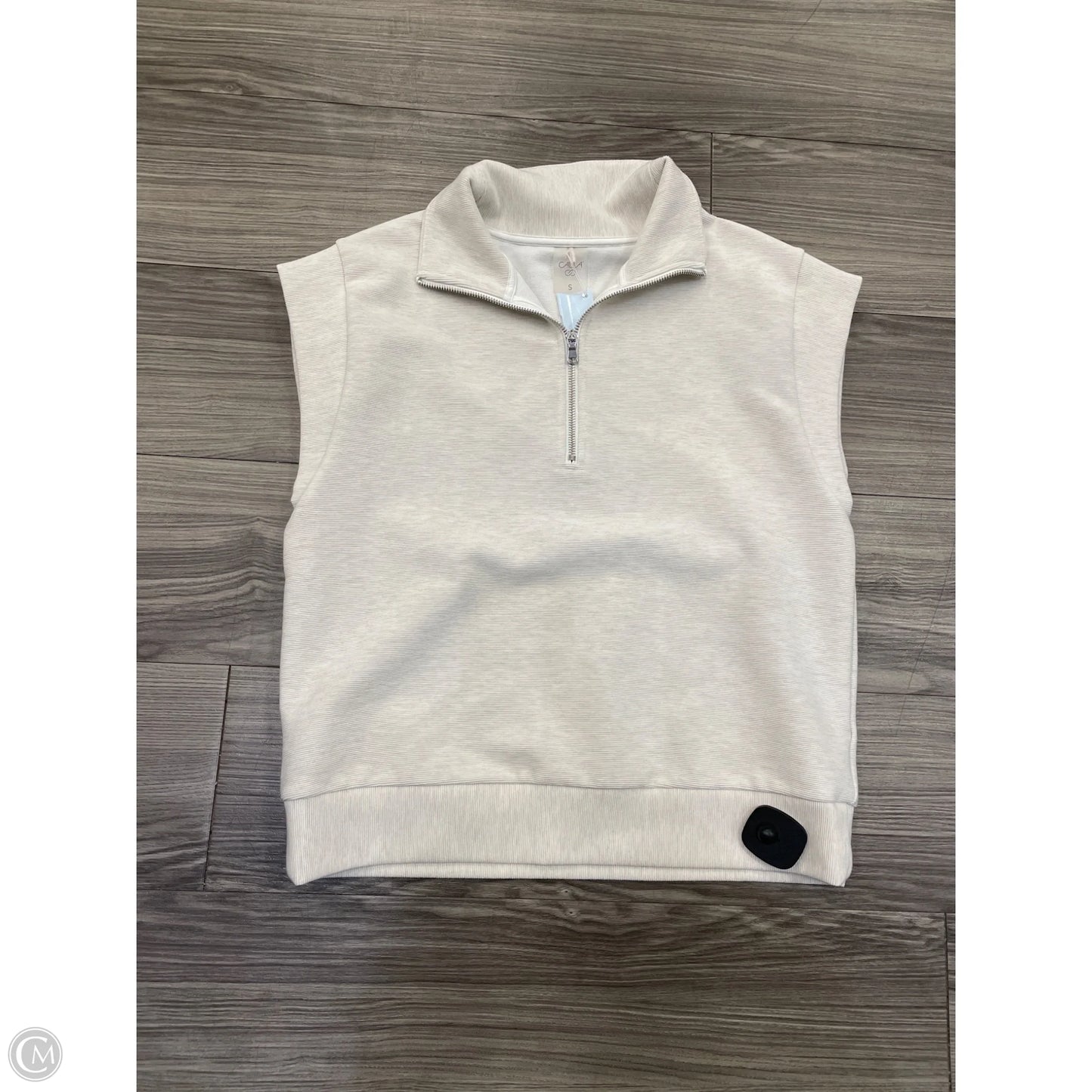 Athletic Top Short Sleeve By Calia In Cream, Size: S