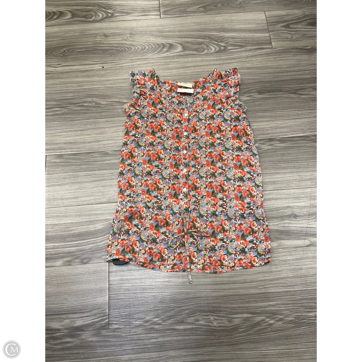Top Sleeveless By Bobbie Brooks In Floral Print, Size: S