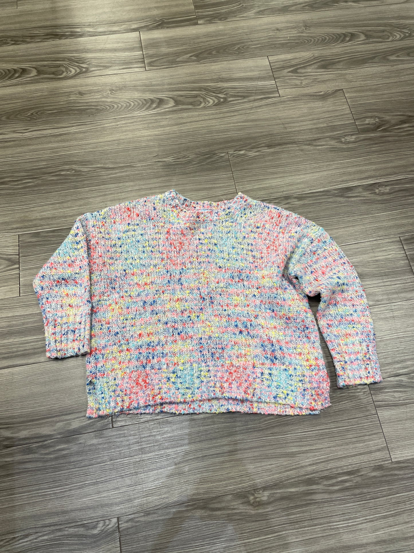 Sweater By Cece In Pink & Yellow, Size: M