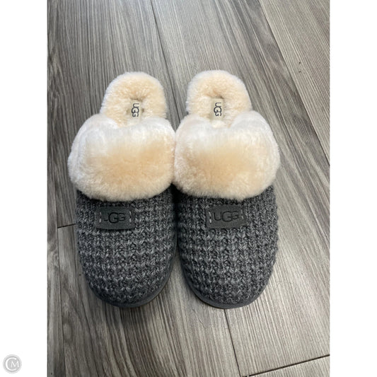 Slippers Designer By Ugg In Grey, Size: 9